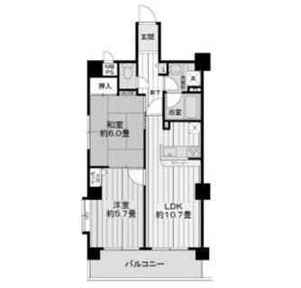 東京都豊島区千早１丁目 賃貸マンション 2LDK