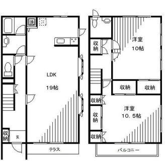 東京都新宿区下落合４丁目 賃貸テラスハウス 2LDK